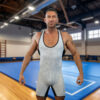 Go Softwear Peep Wrestler Singlet White Front Go Softwear Peep Wrestler Singlet White Front