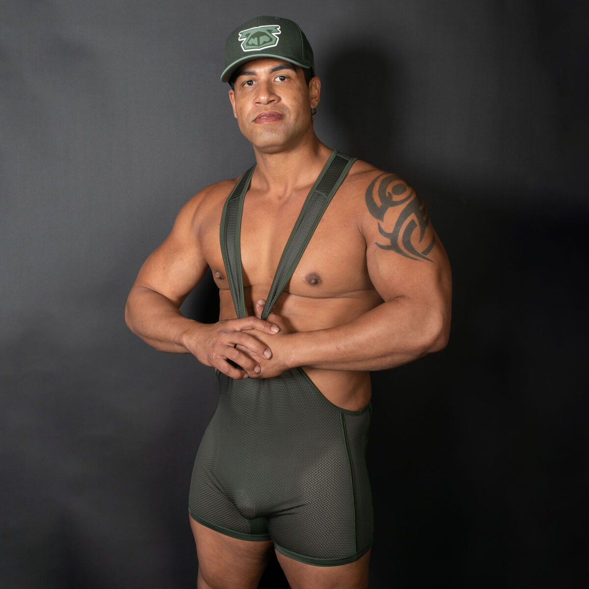Nasty Pig Topographic Singlet Front Lifestyle