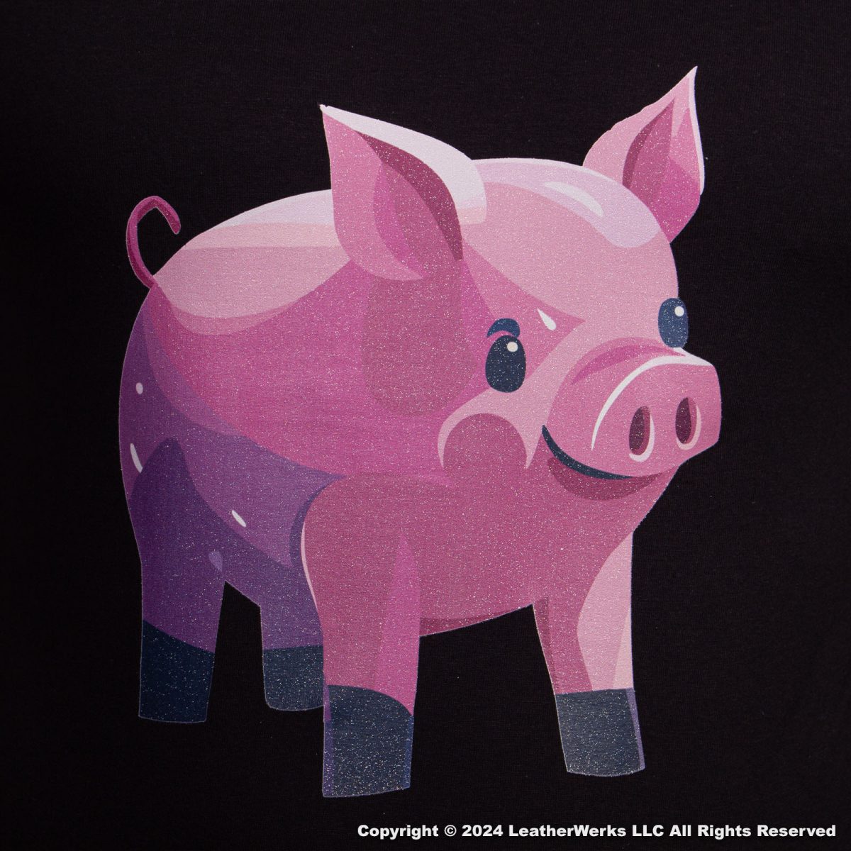 Piggy In Pink T Shirt Detail