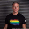 Rainbow Brushstroke Pride T Shirt Glitter