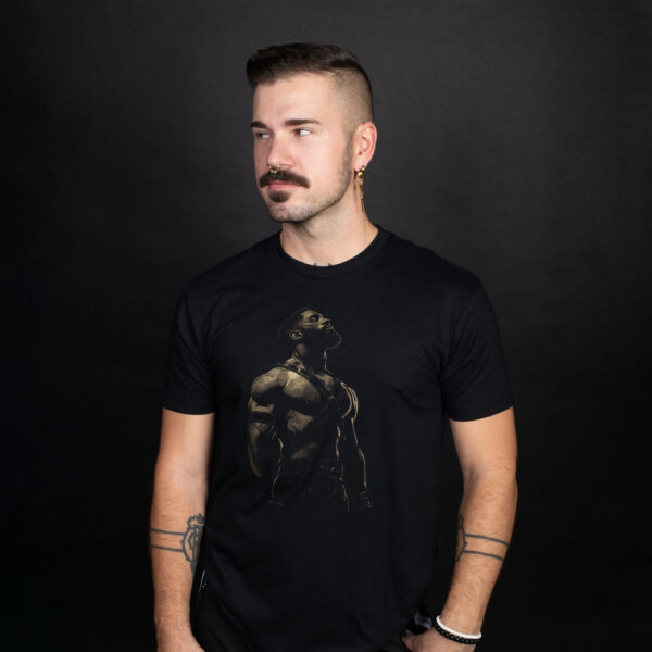 Leather Man Gold T Shirt Front