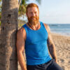 Go Softwear Rib Tank Top Cadet Blue Front