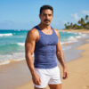 Go Softwear Rib Tank Top Deep Periwinkle Front
