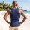 Go Softwear Rib Tank Top Navy Back