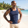 Go Softwear Rib Tank Top Navy Front