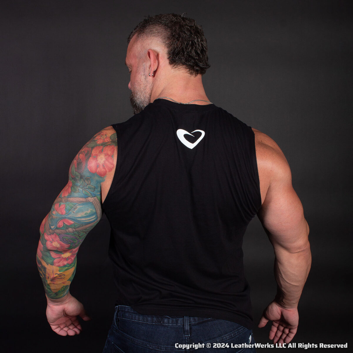 LeatherWerks Black Muscle Tank Rear