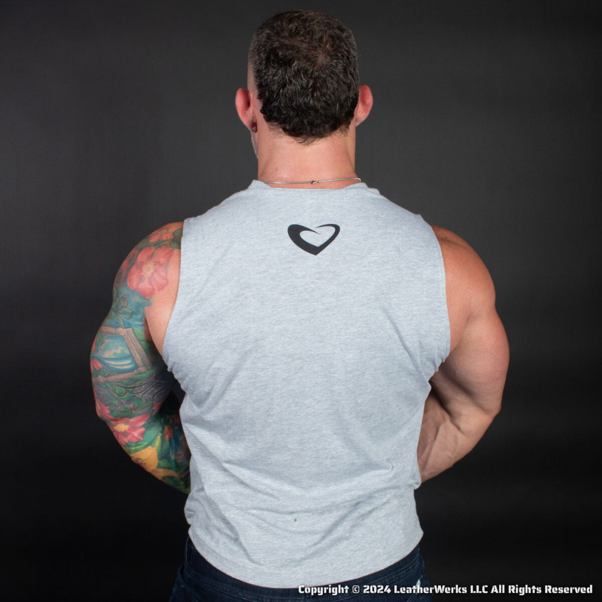 LeatherWerks Gray Muscle Tank Rear