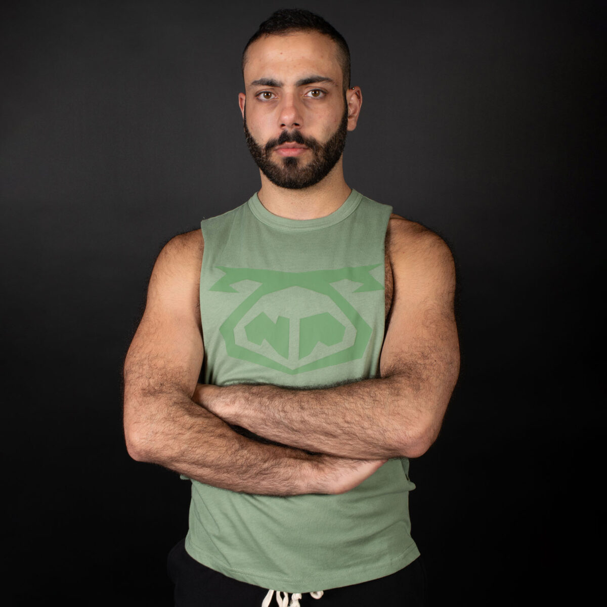 Nasty Pig Brandmark Shredder Tank Hedge Green Front