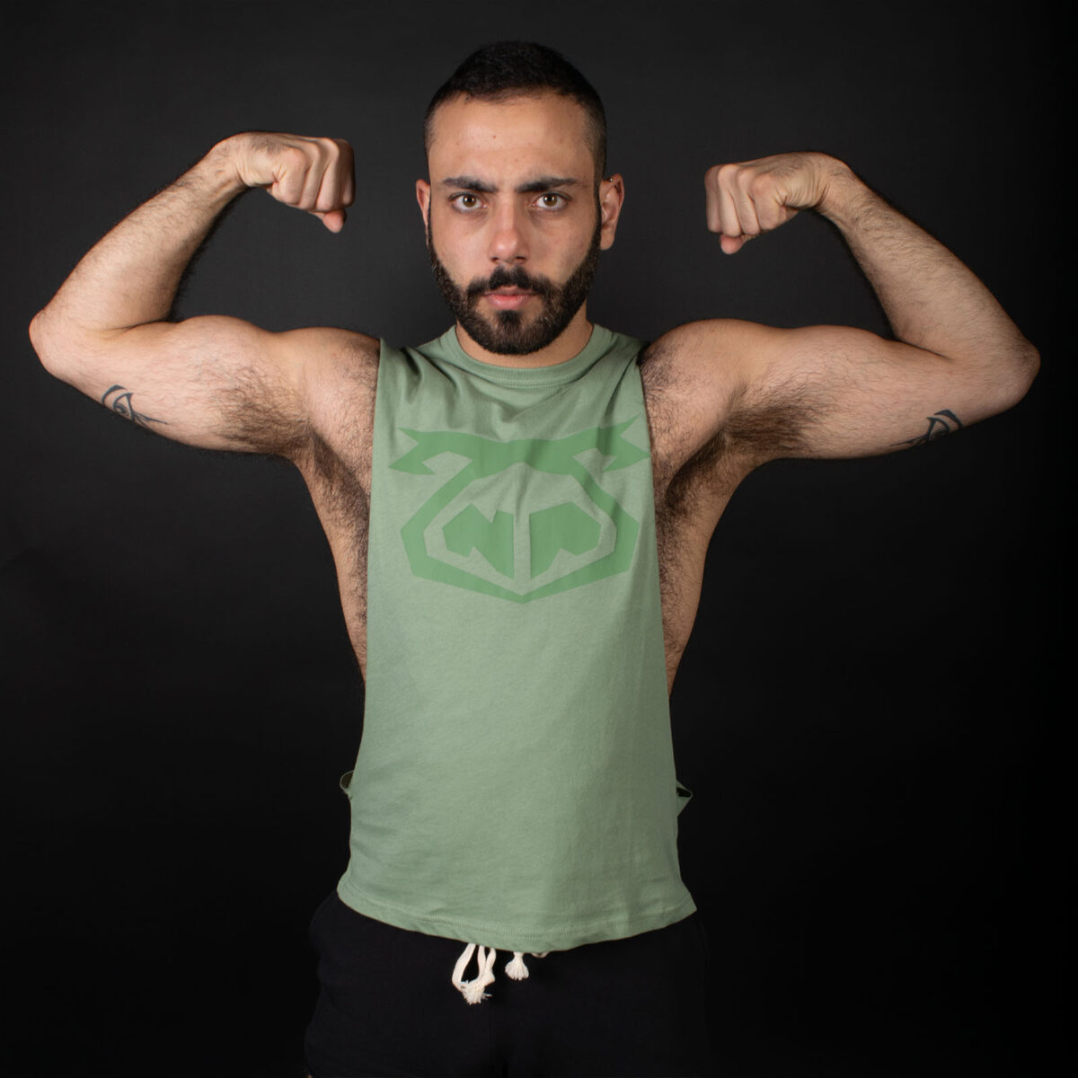 Nasty Pig Brandmark Shredder Tank Hedge Green Front Lifestyle