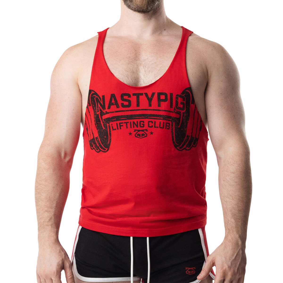 Lift Club Skank Tank Top Red Black Front