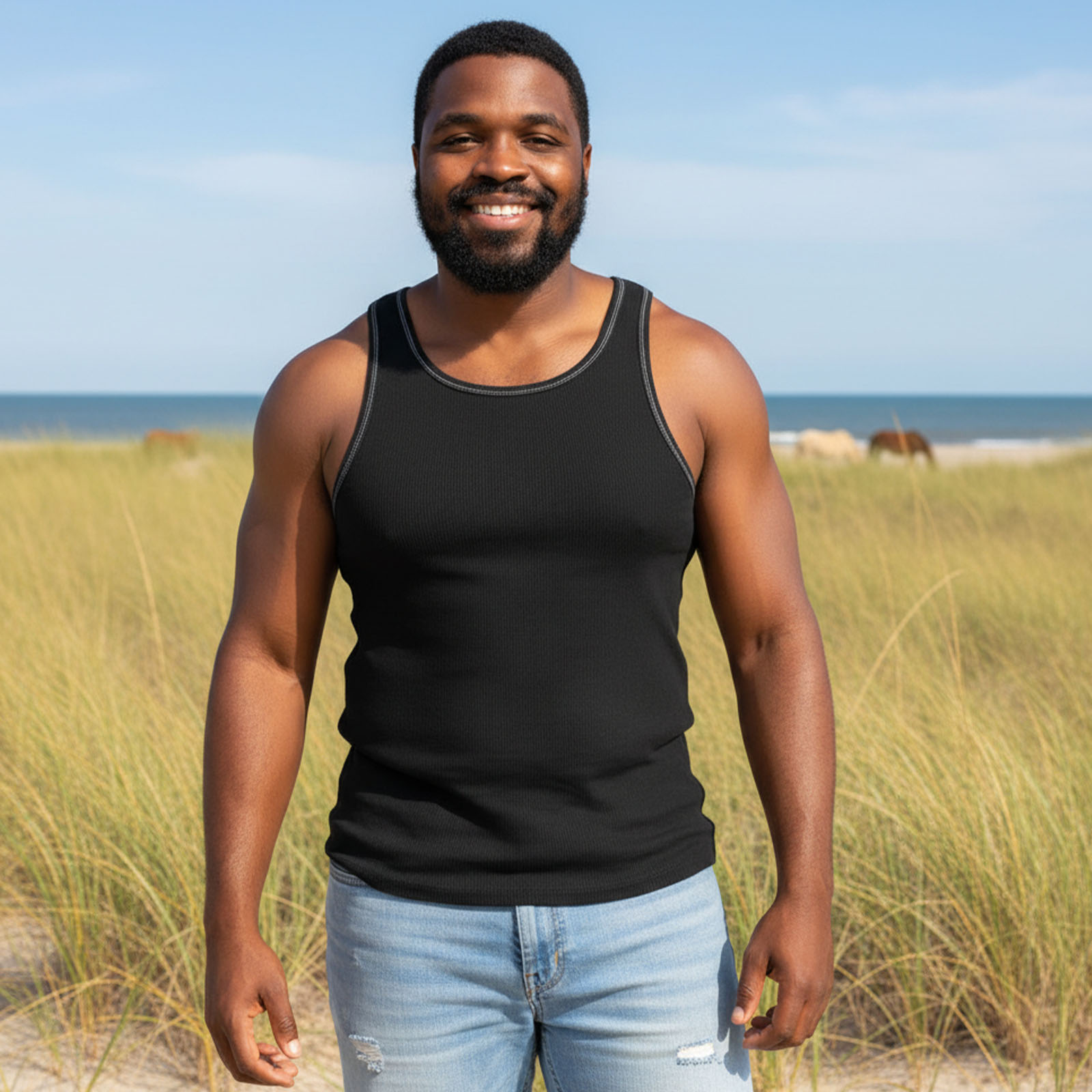 GS Rib Tank Black Lifestyle GS Rib Tank Black Lifestyle