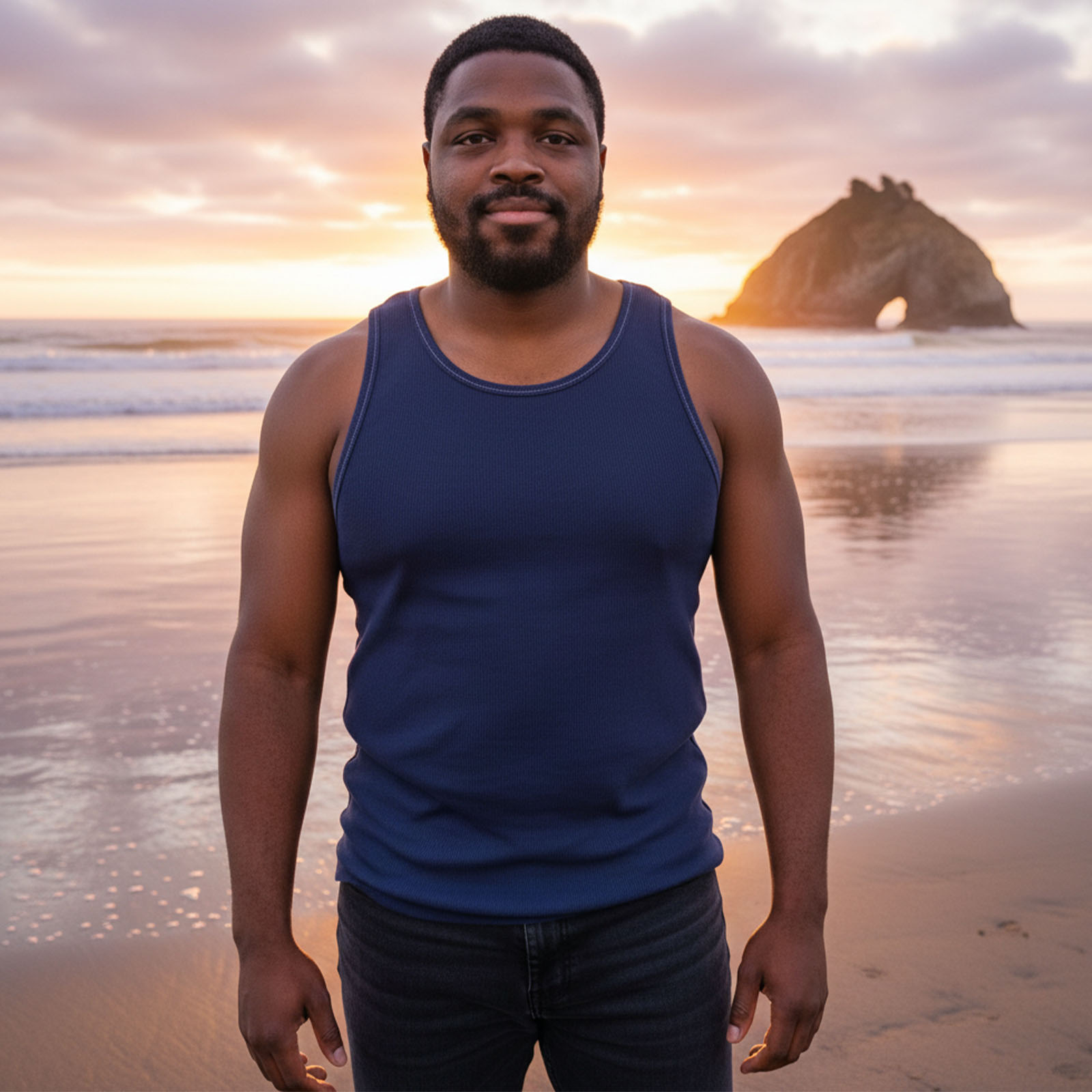 GS Rib Tank Navy Lifestyle GS Rib Tank Navy Lifestyle