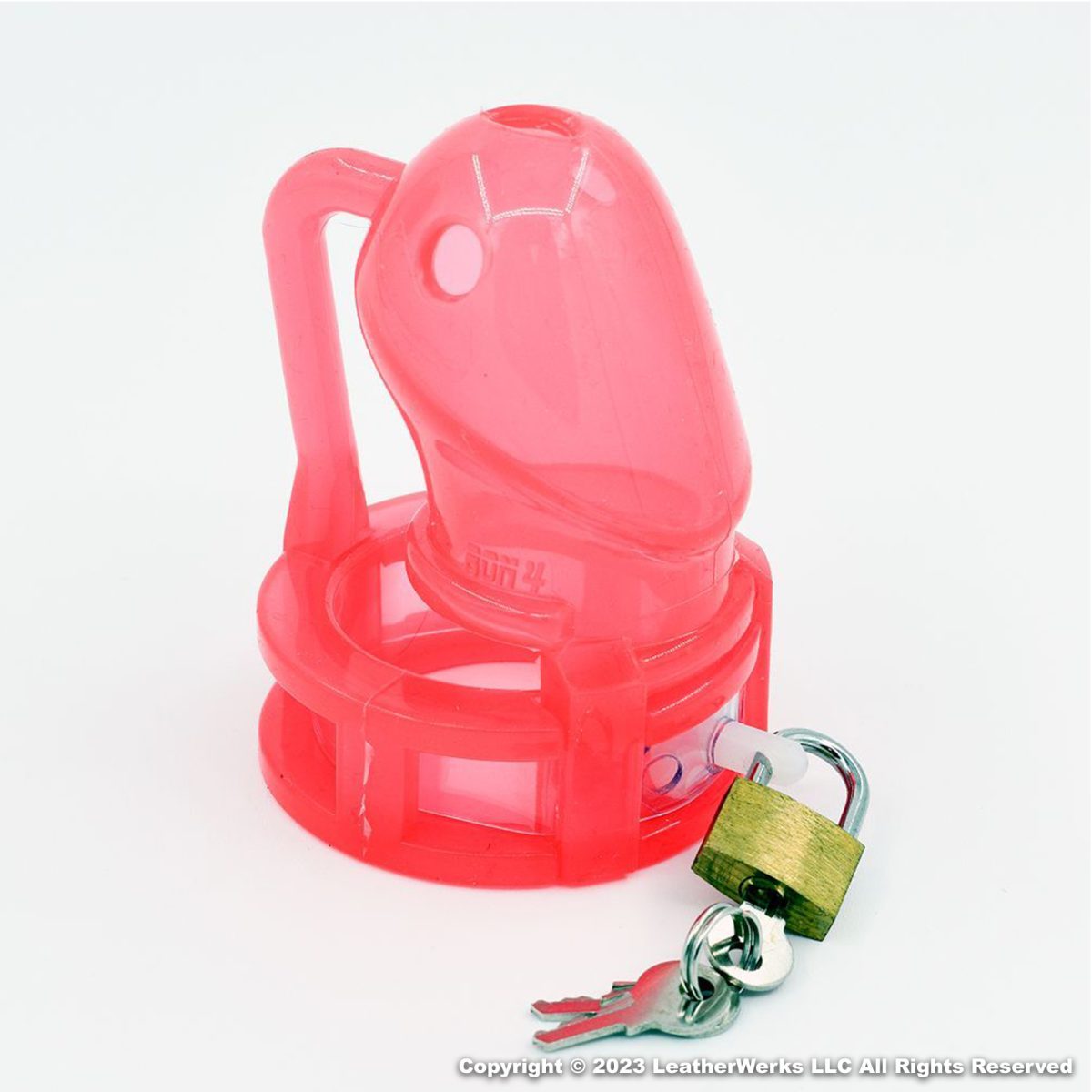 Bon4 Red Silicone Chastity