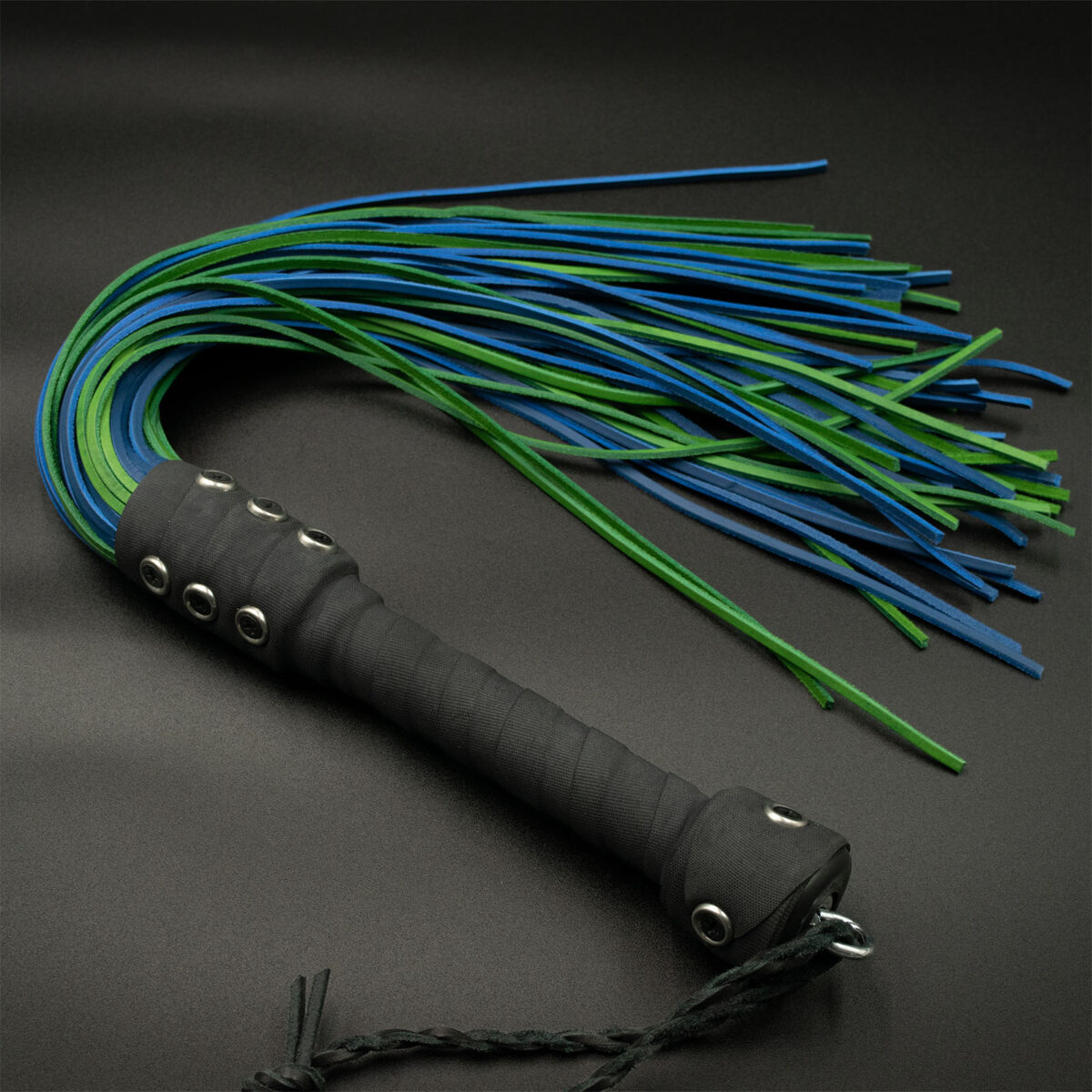 Full Size Boot Lace Flogger Blue and Green