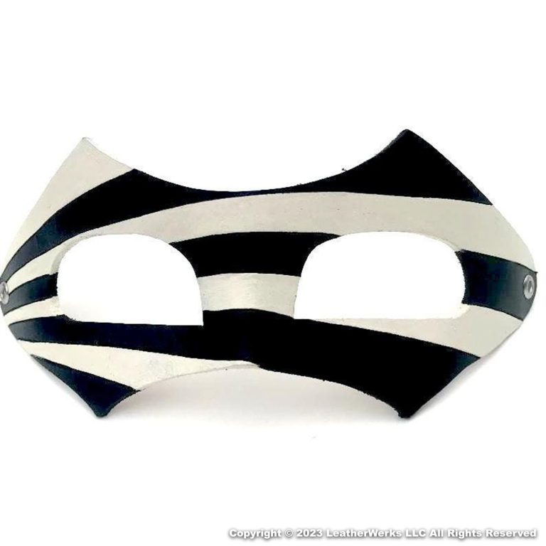 Striped Bandit Leather Mask
