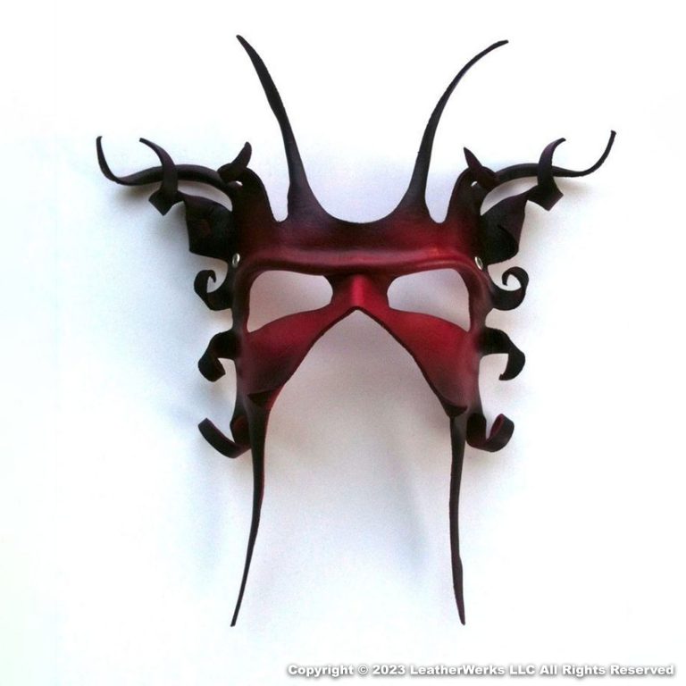 Medusa Red Leather Mask