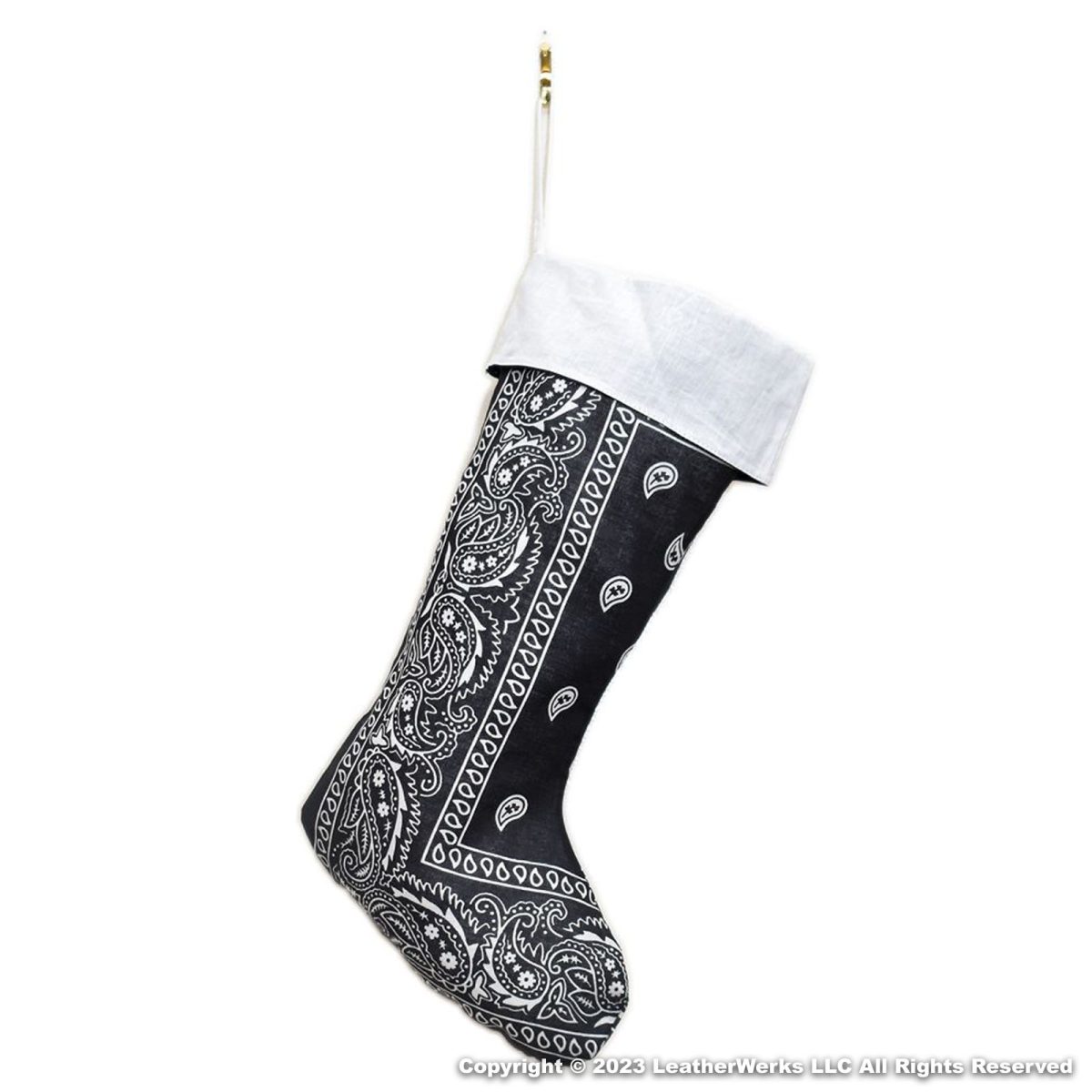 Hanky Christmas Stocking Black