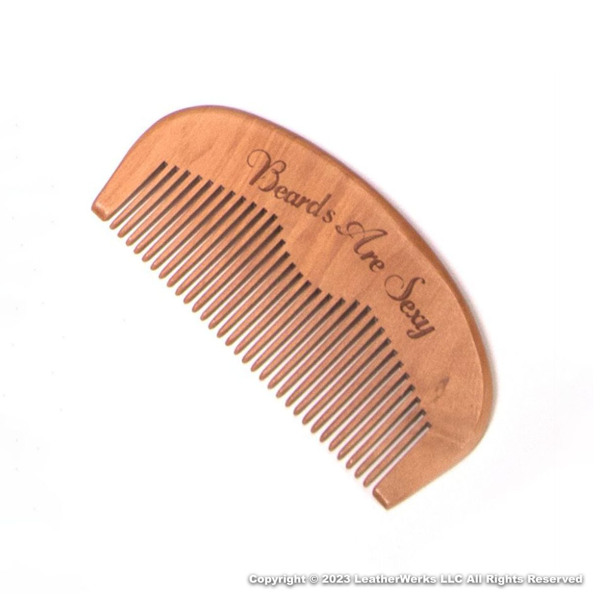 Rounded Wooden Beard Comb