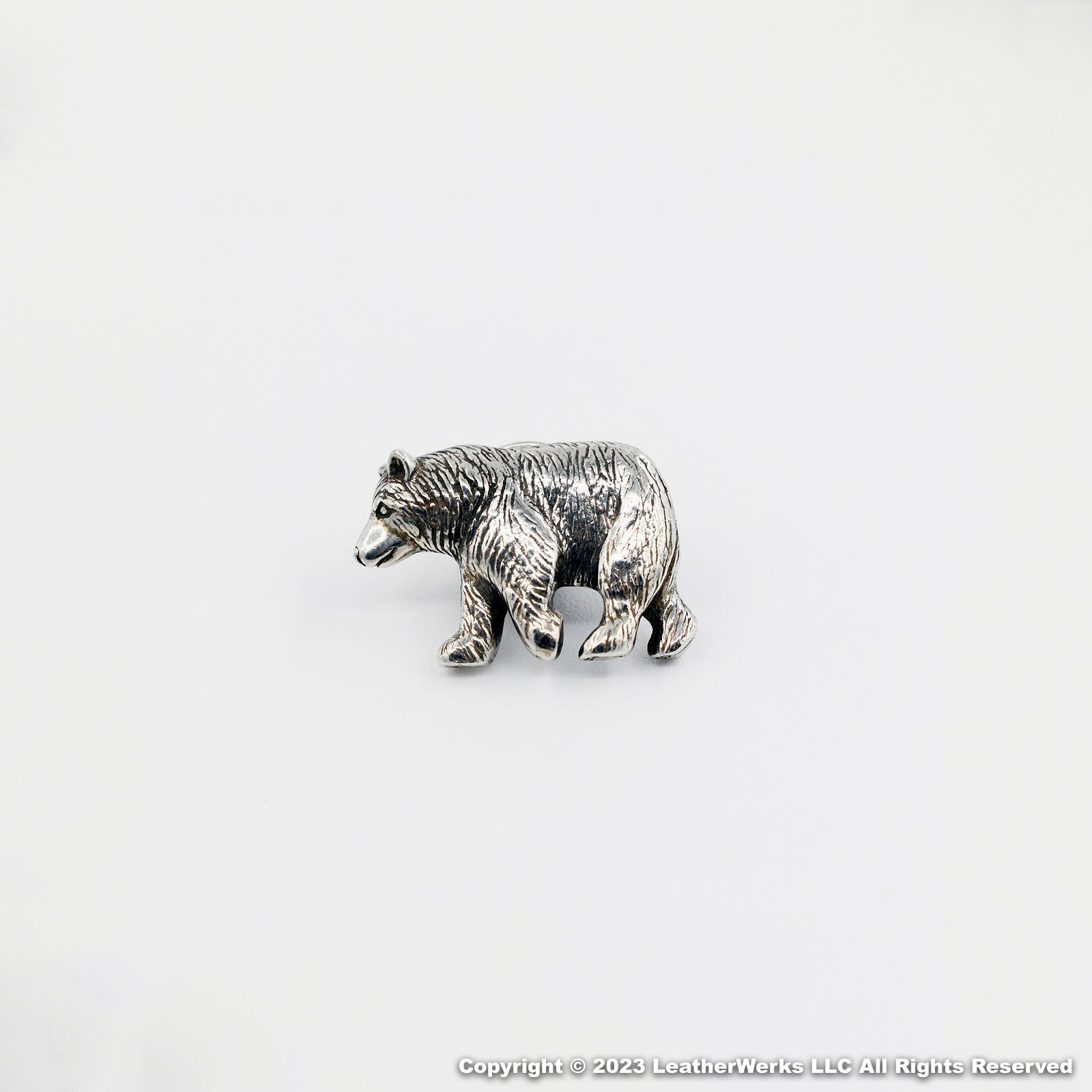 79001007 Bear Pin Small Pewter