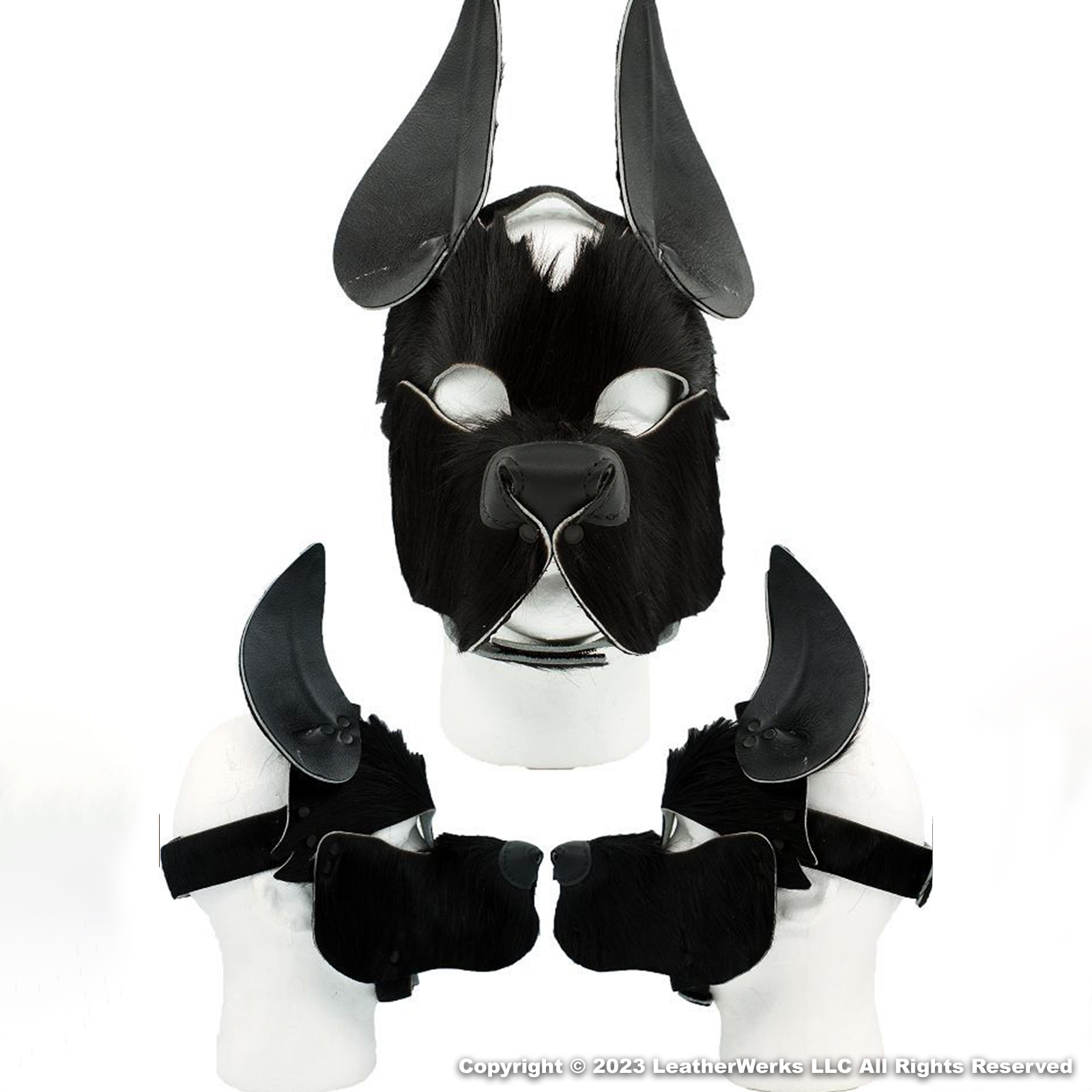 89030199 Hairy Puppy Mask Black