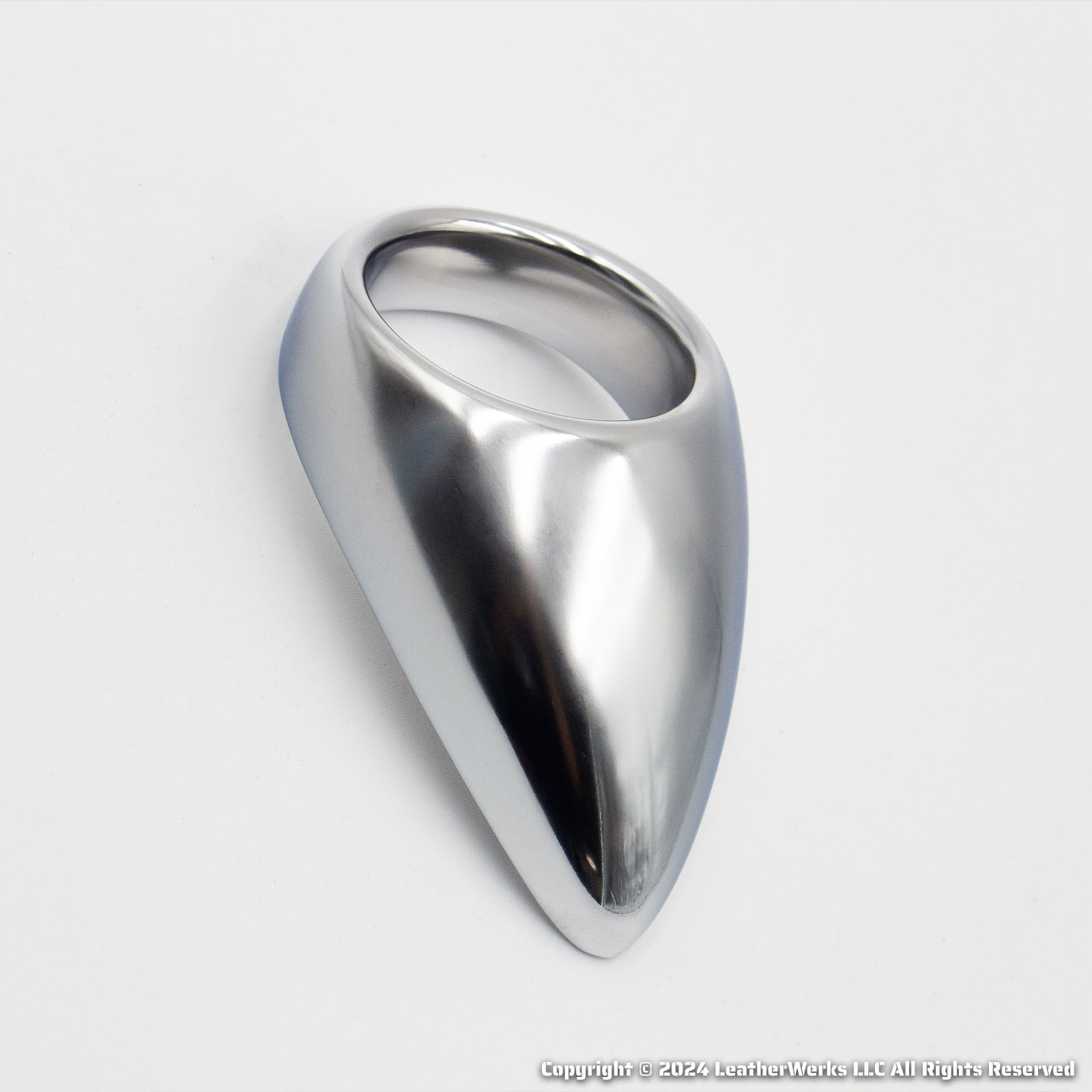 Teardrop Cock Ring Chrome Product