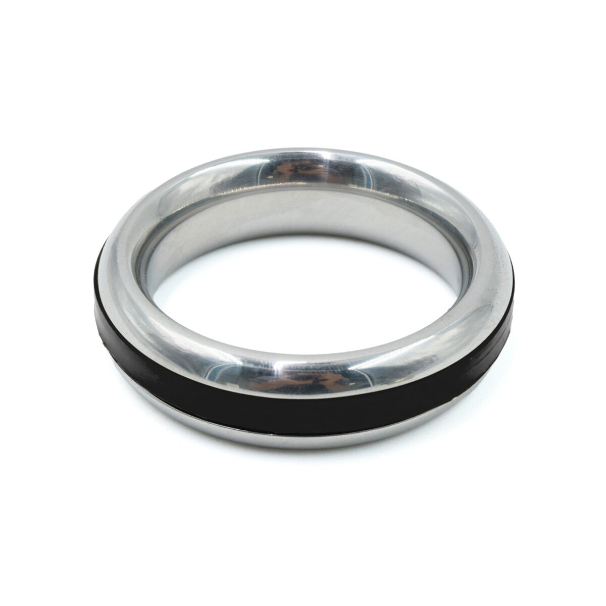 SS Silicone Band Cock Ring Black