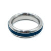 SS Silicone Band Cock Ring Blue