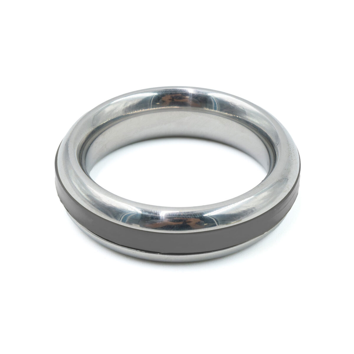 SS Silicone Band Cock Ring Gray