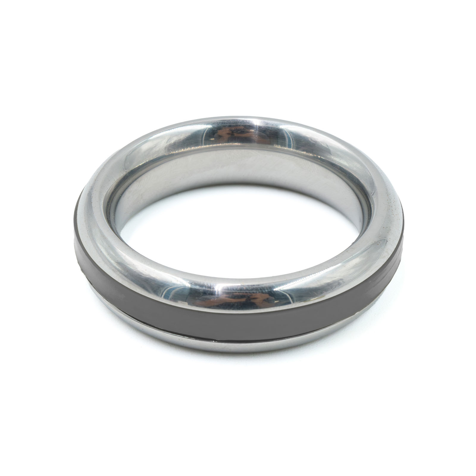 SS Silicone Band Cock Ring Gray