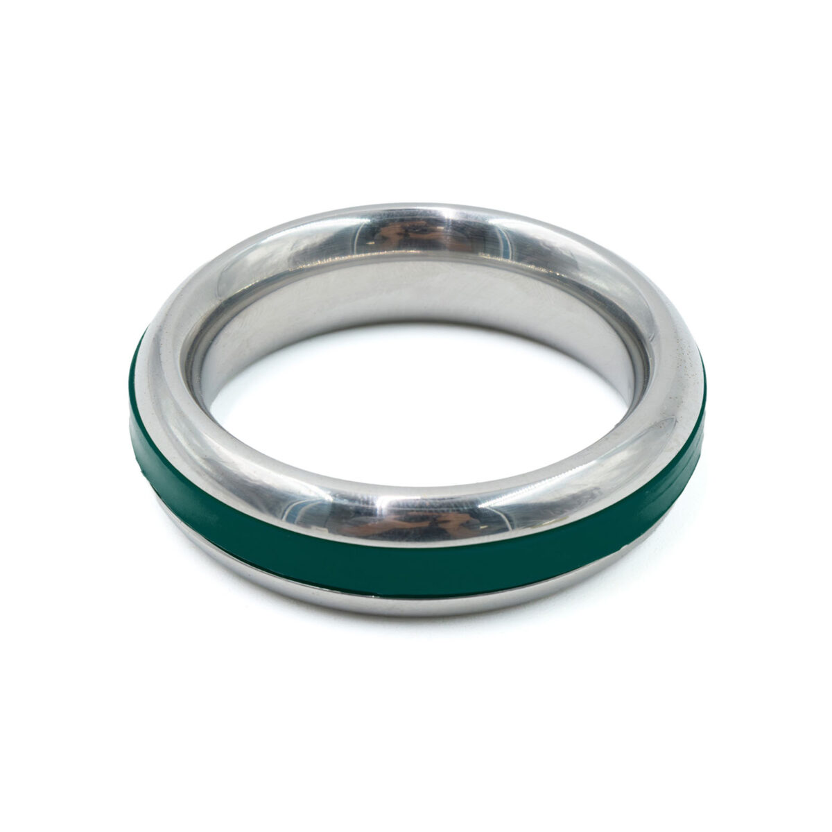 SS Silicone Band Cock Ring Green