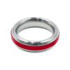 SS Silicone Band Cock Ring Red
