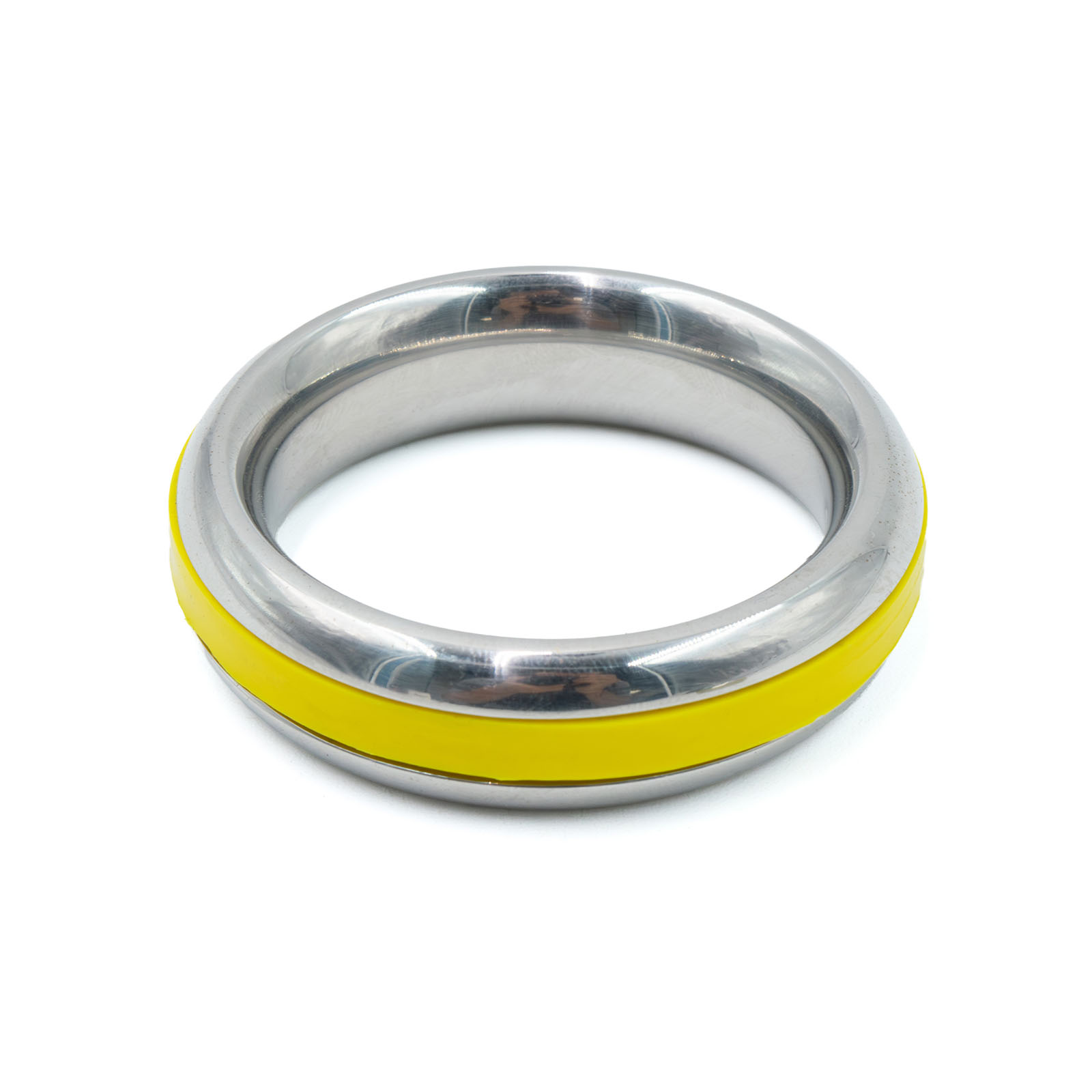 SS Silicone Band Cock Ring Yellow