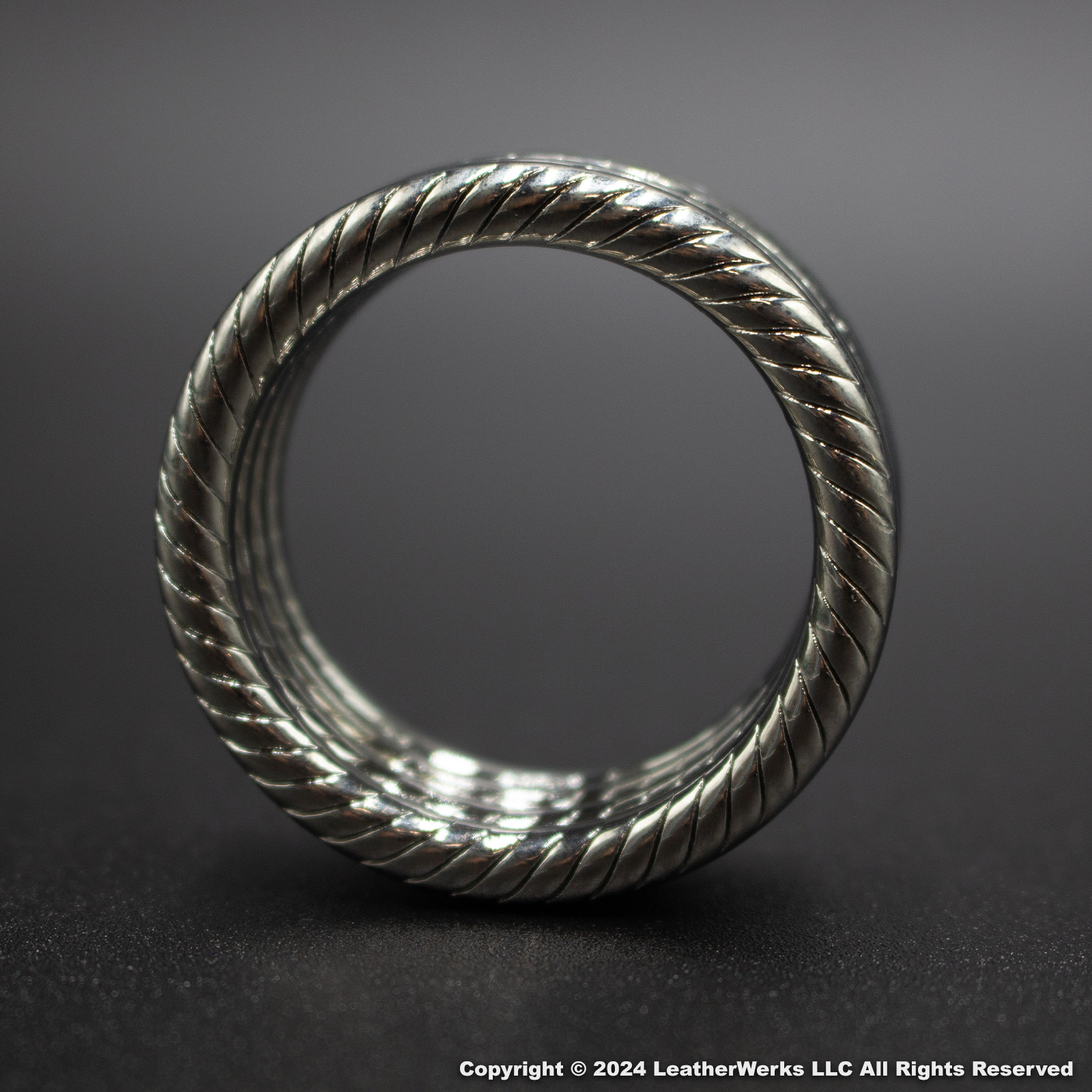 Silver Rope Shaft Ring