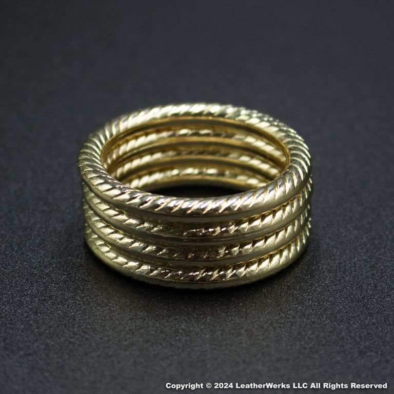 Gold Rope Shaft Ring Side