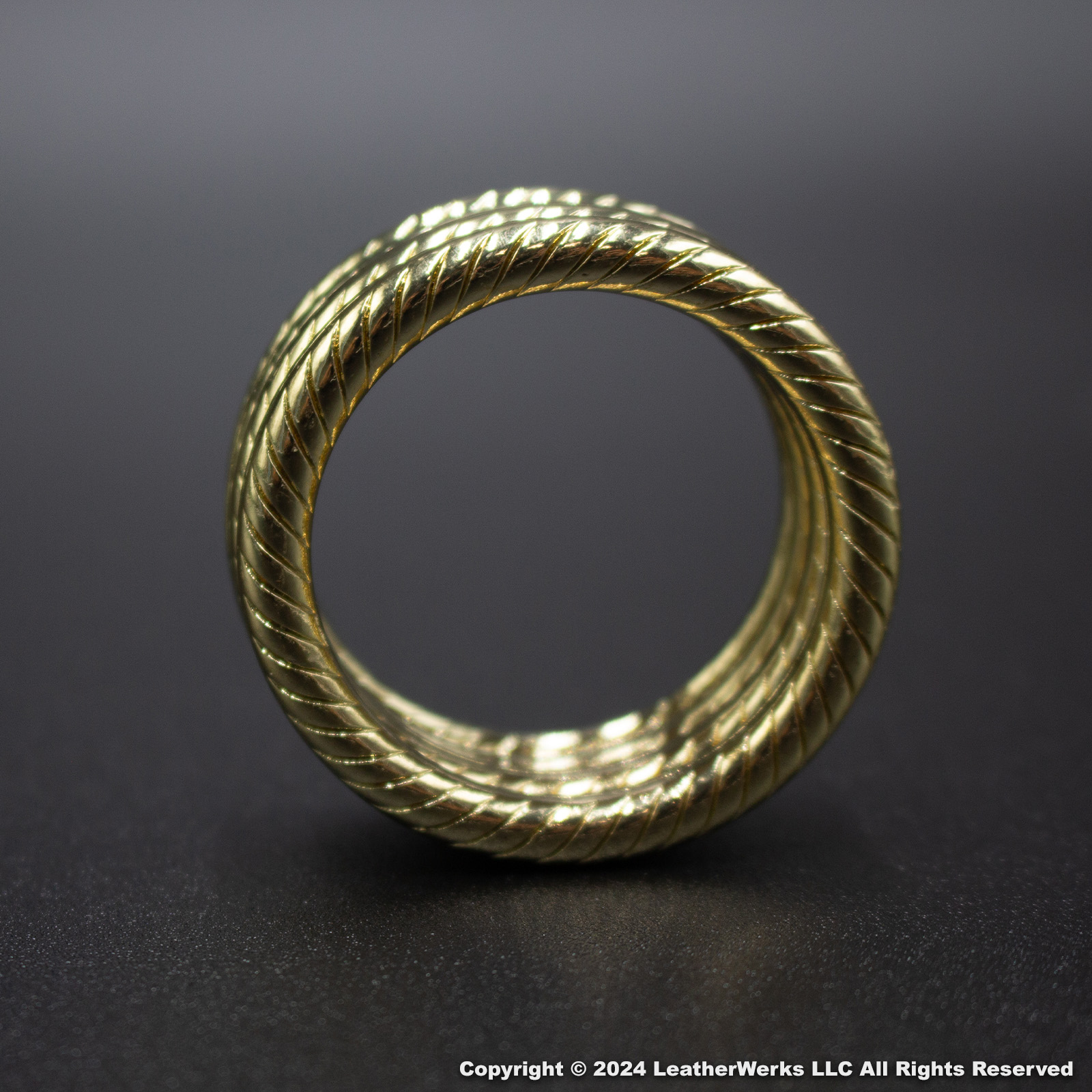Gold Rope Shaft Ring