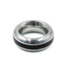 SS Silicone Band Head Ring Black