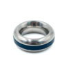 SS Silicone Band Head Ring Blue