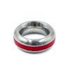 SS Silicone Band Head Ring Red